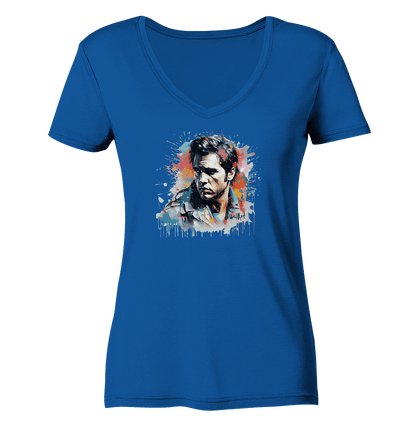 WallArt - Elvis Presley - Ladies Organic V-Neck Shirt