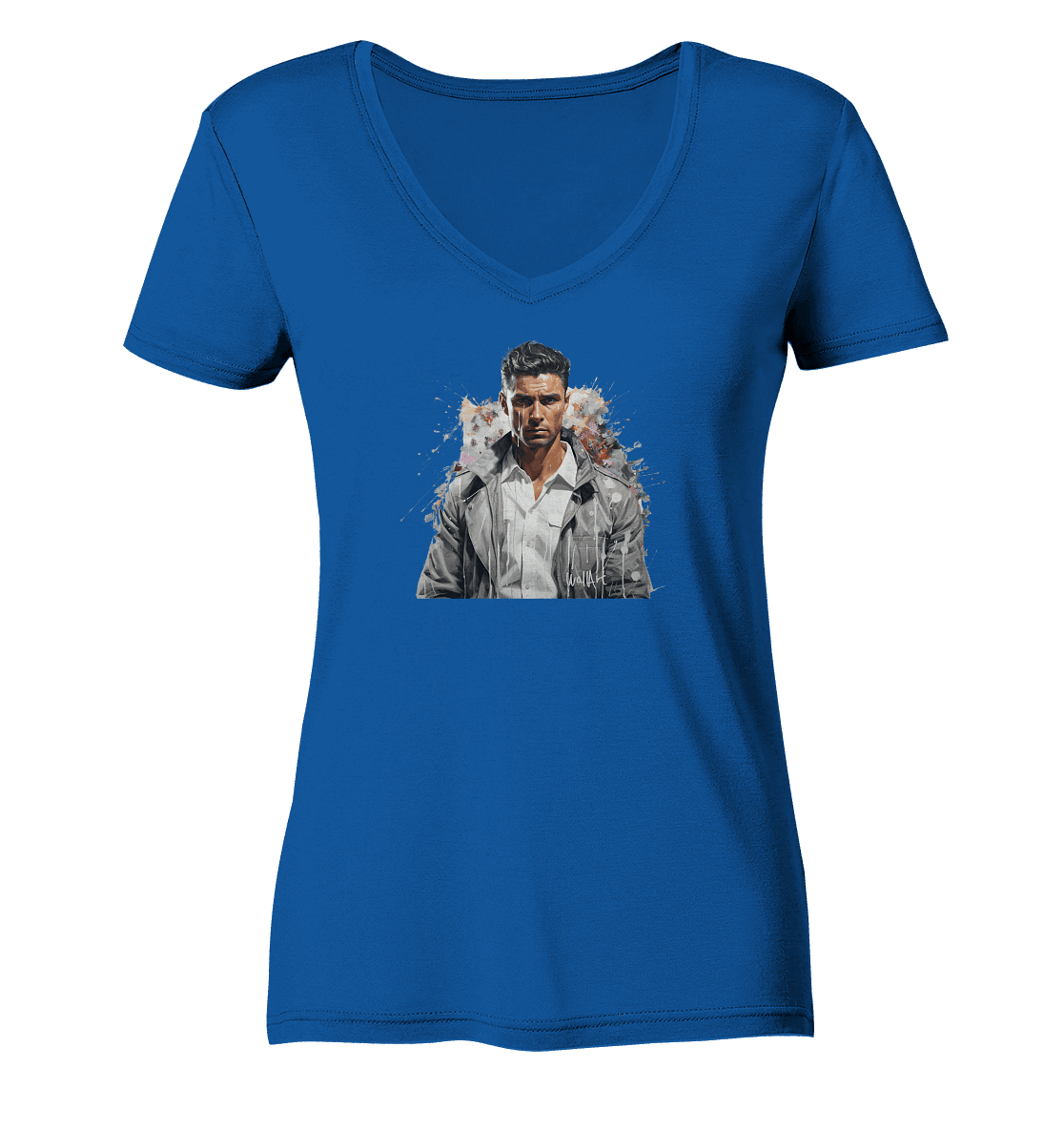 WallArt - Cristiano Ronaldo - Ladies Organic V-Neck Shirt