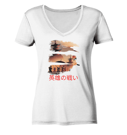 Tenshu / Schlacht der Helden - Ladies Organic V-Neck Shirt