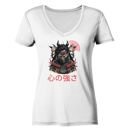 Tenshu / Stärke des Geistes - Ladies Organic V-Neck Shirt