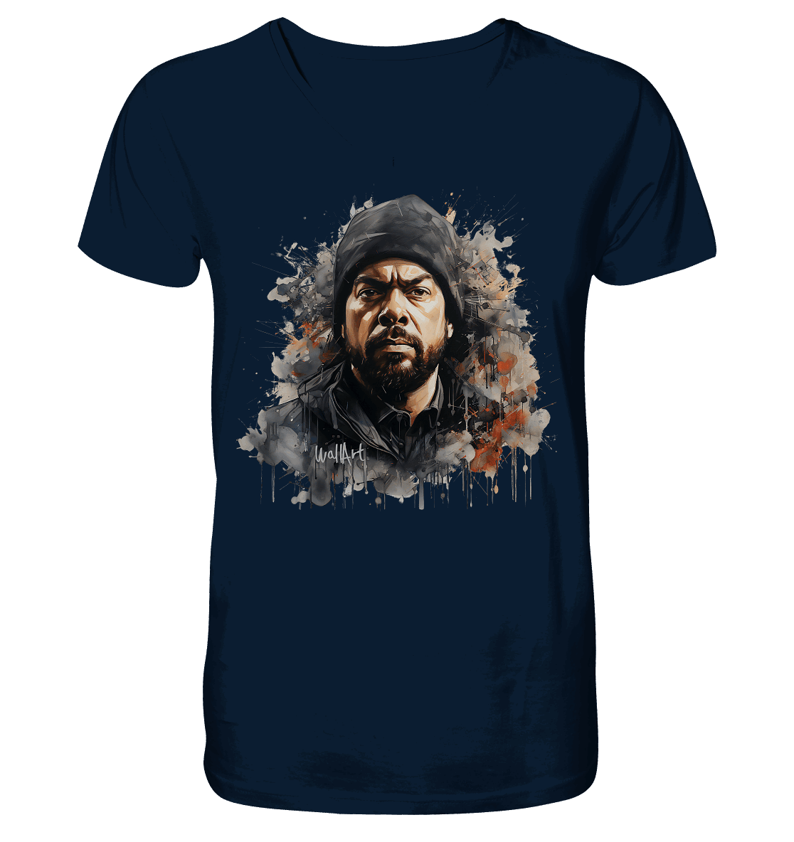 WallArt - Ice Cube - Mens Organic V-Neck Shirt