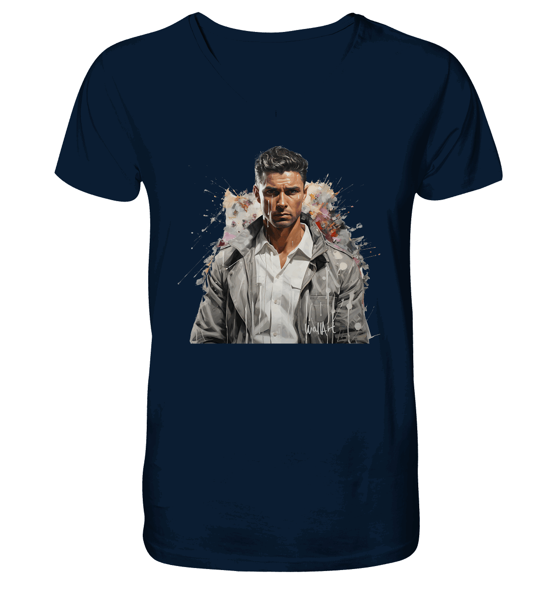 WallArt - Cristiano Ronaldo - Mens Organic V-Neck Shirt