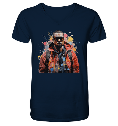 WallArt - Kanye_West - Mens Organic V-Neck Shirt - Snapshirts
