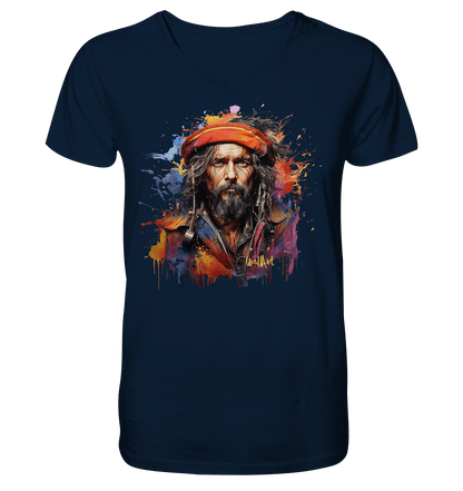 WallArt - Pelé - Pirate of my shirt - Mens Organic V-Neck Shirt - Snapshirts