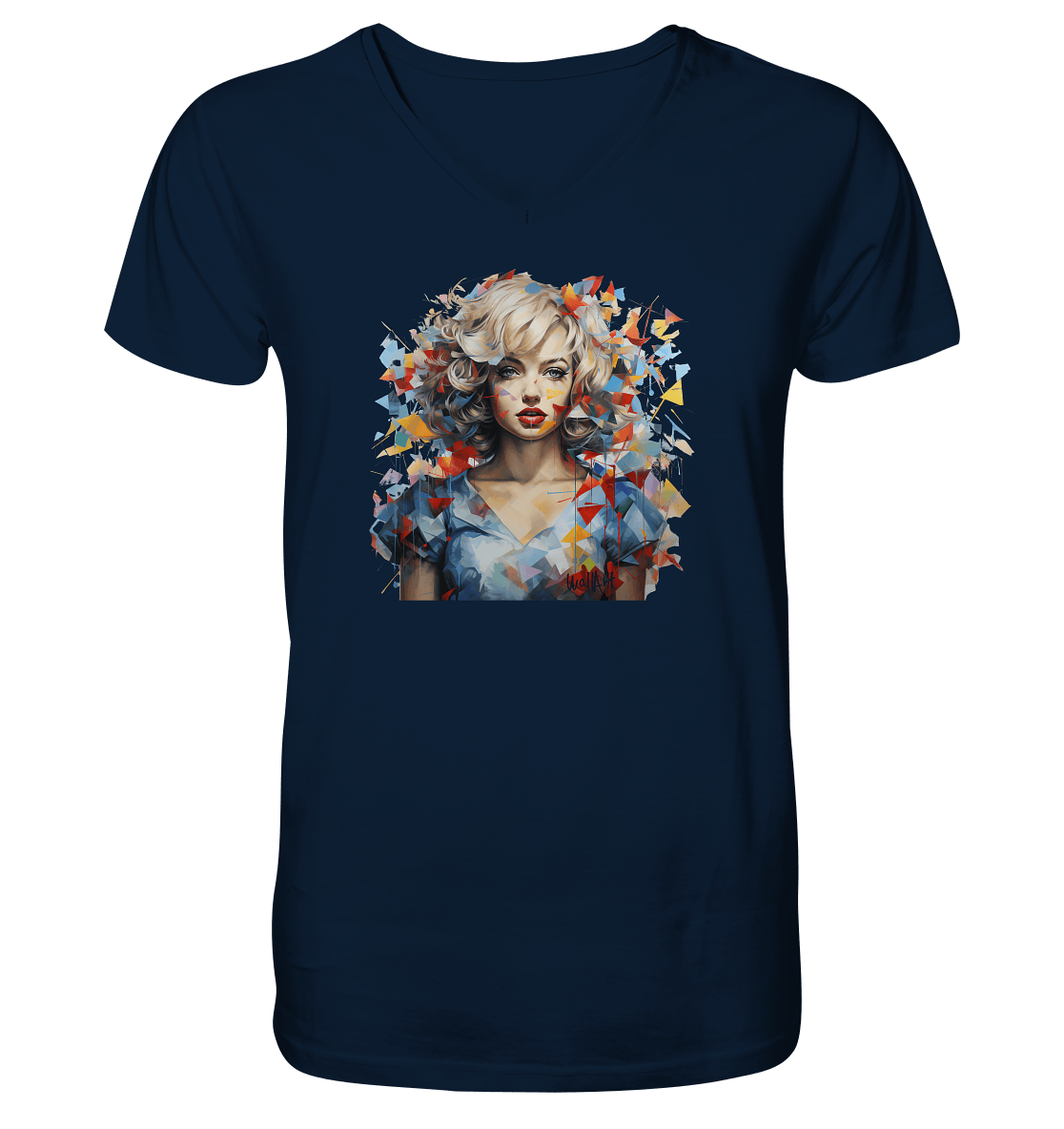 WallArt - Marilyn Monroe - Mens Organic V-Neck Shirt - Snapshirts