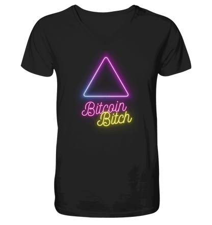 Bitcoin Bitch - Mens Organic V-Neck Shirt