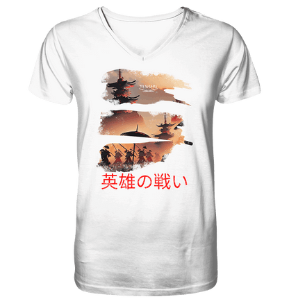 Tenshu / Schlacht der Helden - Mens Organic V-Neck Shirt