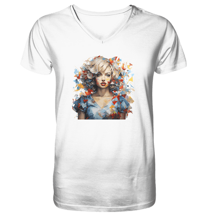 WallArt - Marilyn Monroe - Mens Organic V-Neck Shirt - Snapshirts