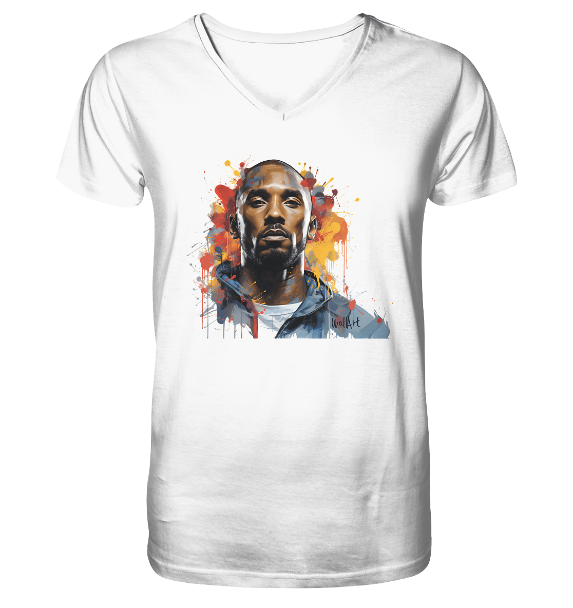 WallArt - Kobe Bryant - Mens Organic V-Neck Shirt - Snapshirts