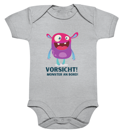 Vorsicht Monster an Board! - Organic Baby Bodysuite