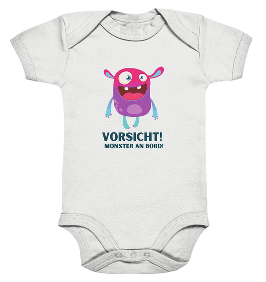 Vorsicht Monster an Board! - Organic Baby Bodysuite