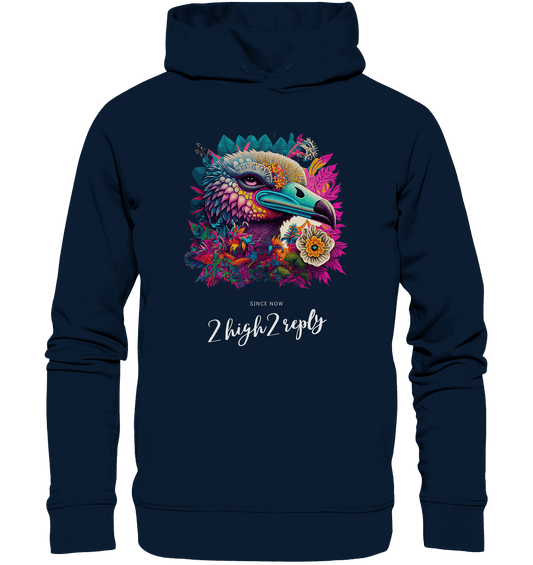 2high2reply / seagull - Organic Fashion Hoodie