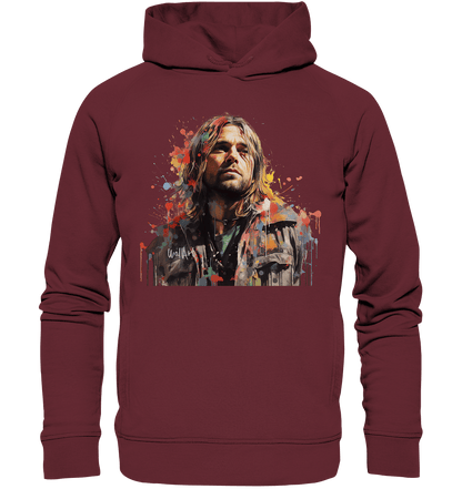 WallArt - Kurt Cobain - Organic Fashion Hoodie - Snapshirts