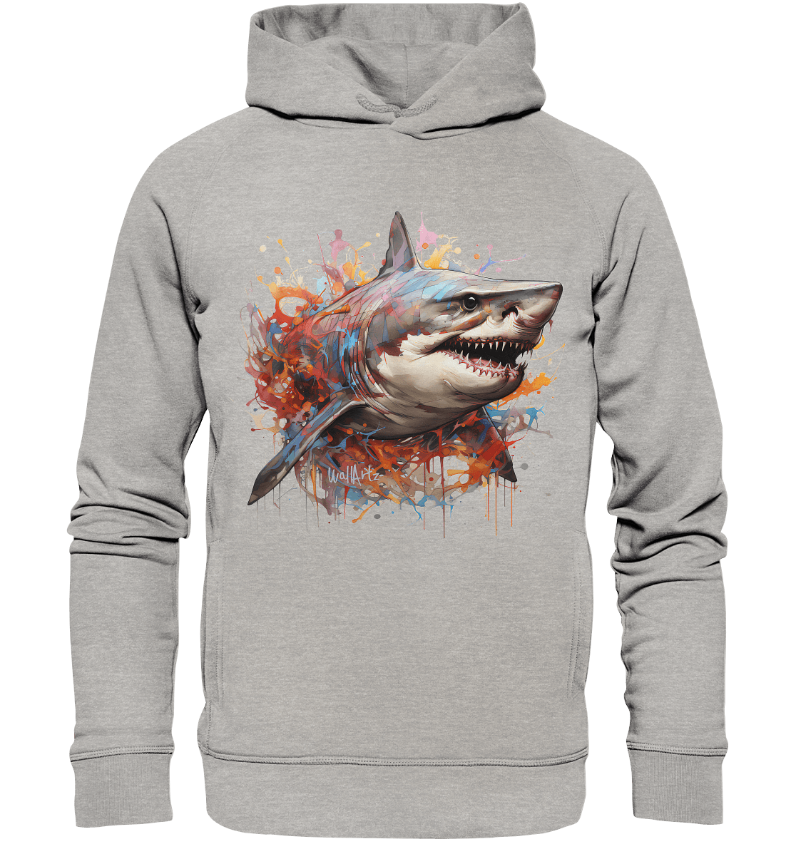 WallArt - shark in a tank - Organic Fashion Hoodie - Snapshirts